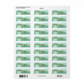 Grote Metselaars Pot & Lichtjes Mint Rustieke Brui Etiket (Full Sheet)