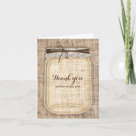 Grote Metselaars Pot met Jute & Kanten Rustieke Br Bedankkaart