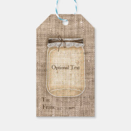 Grote Metselaars Pot met Jute & Kanten Rustieke Br Cadeaulabel