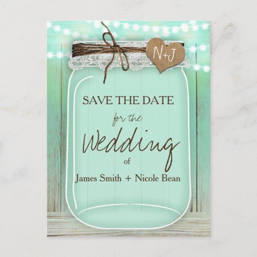 Grote metselwerkpotmunt + lichten rustieke bewaar  aankondigingskaart (Voorkant)