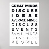 GROTE MIJNEN DISCUSSEN IDEEËN GEMIDDELDE MIJNEN DI POSTER (Voorkant)