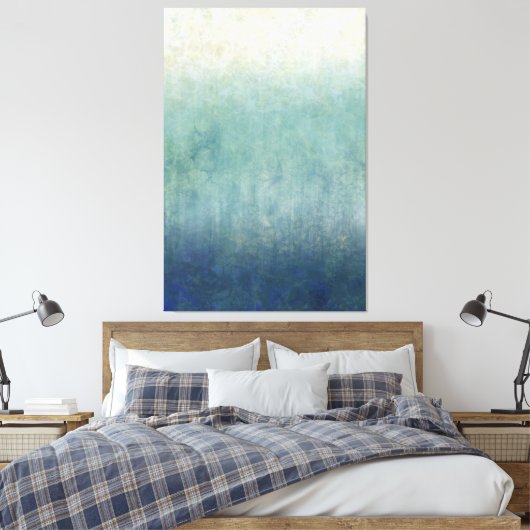 Grote, minimale Abstracte zeebaars Canvas Afdruk (Insitu (Slaapkamer))