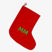 Grote MM Monogram Kerstsok (Voorkant (Hangend))
