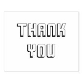 Grote moderne dank u rubberstempel (Afrduk)