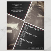 Grote moderne geometrische flyer voor autowas- en  (Achterkant)