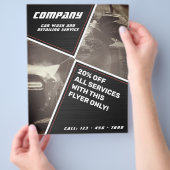 Grote moderne geometrische flyer voor autowas- en  (Hand)