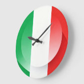 Grote moderne Italiaanse vlag wandklok (Hoek)