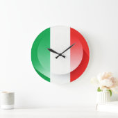 Grote moderne Italiaanse vlag wandklok (Huis)