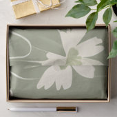 Grote Moderne Lichte Wijze Witte Wildbloem Tissuepapier