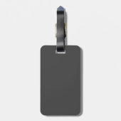 Grote moderne monogram Professional Bagagelabel (Achterkant verticaal)