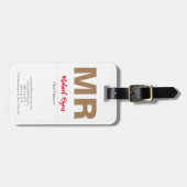 Grote moderne monogram Professional Bagagelabel (Voorkant horizontaal)