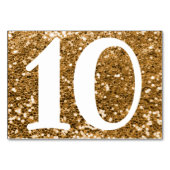 Grote Moderne Nummer Nep Goud Glitter Kaart (Achterkant)