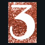 Grote Moderne Nummer Nep Koper Glitter Kaart<br><div class="desc">Maak je eigen trouwtafel nummers. Trendy echt grote enkele cijfer nummers. Voor grotere bruiloften met meer tafels, kunt u de lettergrootte wijzigen. U kunt ook een ander lettertype of een andere kleur kiezen om aan uw bruiloftspakket of speciale evenement aan te passen. Nep koper confetti stijl glitter met een wit...</div>