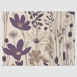 Grote moderne Paarse aubergine bloem Tissuepapier
