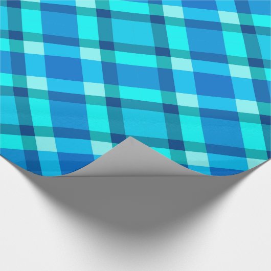 Grote moderne spelden, kobalt blauw, Aqua & Turquo Cadeaupapier (Hoek)