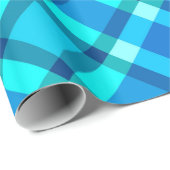 Grote moderne spelden, kobalt blauw, Aqua & Turquo Cadeaupapier (Rol Hoek)