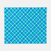 Grote moderne spelden, kobalt blauw, Aqua & Turquo Fleece Deken (Voorkant (Horizontaal))