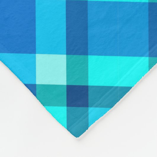 Grote moderne spelden, kobalt blauw, Aqua & Turquo Fleece Deken (Hoek)