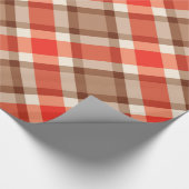 Grote moderne spelden, koraal Sinaasappel, bruin e Cadeaupapier (Hoek)