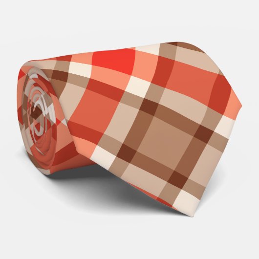 Grote moderne spelden, koraal Sinaasappel, bruin e Stropdas (Opgerold)