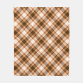 Grote moderne speldenband, bruin, beige, koper en  fleece deken (Voorkant)