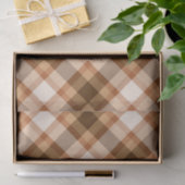 Grote moderne speldenband, bruin, beige, koper en tissuepapier (Geschenk)