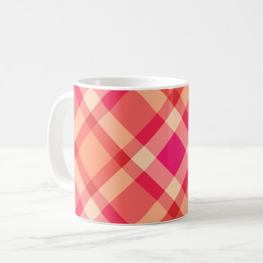 Grote moderne speldenroze, Oranje, koraal en fuchs Koffiemok (Voorkant links)