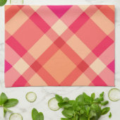 Grote moderne speldenroze, Oranje, koraal en fuchs Theedoek (Gevouwen)