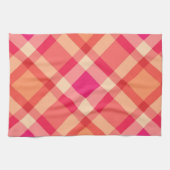 Grote moderne speldenroze, Oranje, koraal en fuchs Theedoek (Horizontaal)