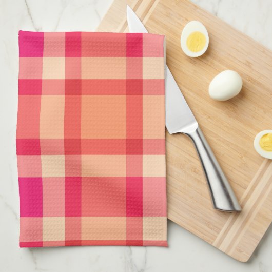 Grote moderne speldenroze, Oranje, koraal en fuchs Theedoek (Quarter Fold)