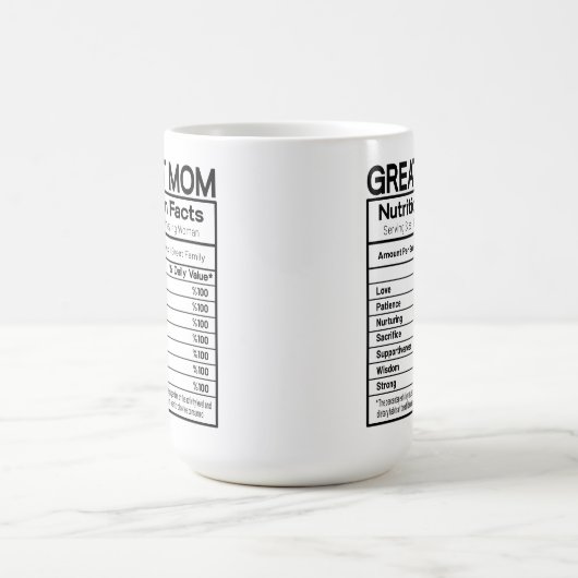 Grote Moeder Voedingsfeiten Koffiemok (Center)