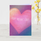 Grote Moederdag Hart met aanpasbare tekst Kaart (Gele Bloem)