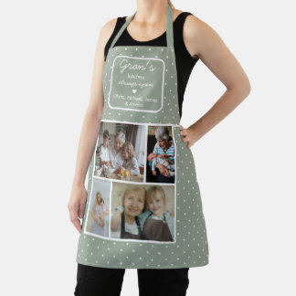 Grote Moeders Keuken Altijd Open Salie Groene Foto Schort