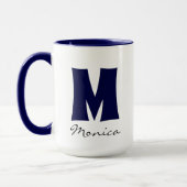 Grote mok | Enorme mok | Aangepaste naam monogram (Links)