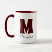 Grote mok | Enorme mok | Aangepaste naam monogram (Links)