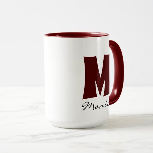 Grote Mok | Enorme Mok | Script Custom Name Monogr (Voorkant rechts)