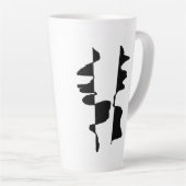 Grote mok Latte Art Abstract Dubbel Gezicht (Rechterhoek)