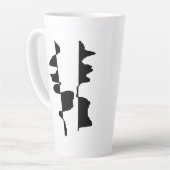 Grote mok Latte Art Abstract Dubbel Gezicht (Linkerhoek)