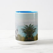 Grote mok met Keeshond (Center)