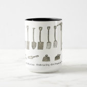 Grote mok tuinbouw met naam (Midden)