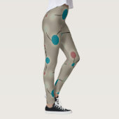 Grote moleculen in de scène Blauw grijs Leggings (Rechts)