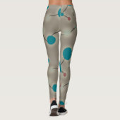 Grote moleculen in de scène Blauw grijs Leggings (Achterkant)