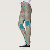 Grote moleculen in de scène Blauw grijs Leggings (Links)
