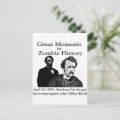 Grote momenten in de geschiedenis van Zombie Briefkaart (Staand voorkant)