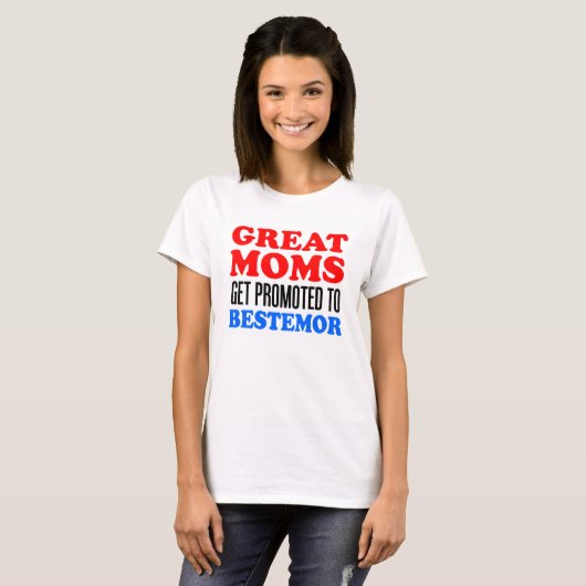 Grote Moms die worden gepromoot als Bestemor T-shirt (Voorkant volledig)
