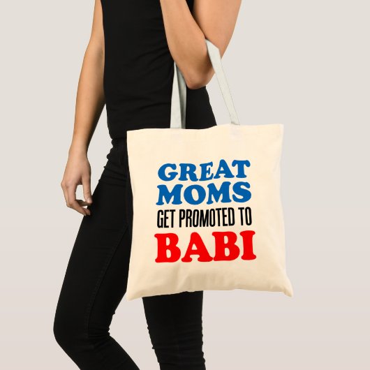 Grote Moms gepromoot naar Babi Czech Grandmoeder Tote Bag (Voorkant (product))