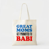 Grote Moms gepromoot naar Babi Czech Grandmoeder Tote Bag (Voorkant)