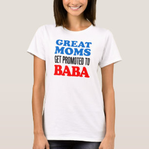 Grote Moms gepromoot op Baba Oekraïnse grootmoeder T-shirt