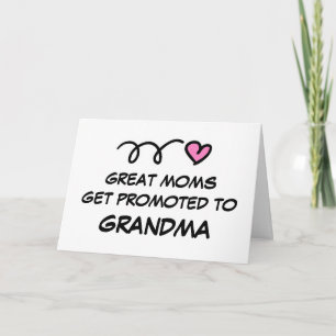 GROTE MOMS WORDEN BEVORDERD TOT GRANDMA-wenskaart Kaart