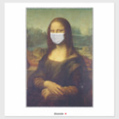 GROTE MONALISA MET MASKDECAL STICKER (Vel)
